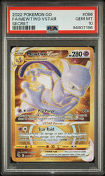 2022 Pokemon Go Secret Rare Mewtwo Vstar #86 PSA 10