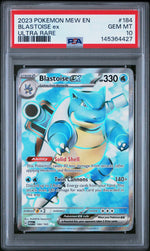 2023 Pokemon Scarlet and Violet 151 Ultra Rare Blastoise Ex #184 PSA 10