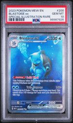 2023 Pokemon Mew Special Illustration Rare Blastoise Ex #200 PSA 10