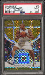2005 Finest Gold Xfractor Dwight Howard #69 /29 PSA 9