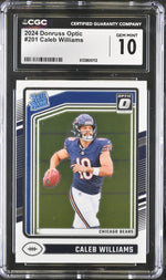 2024 Donruss Optic #201 Caleb Williams Rated Rookie CGC 10