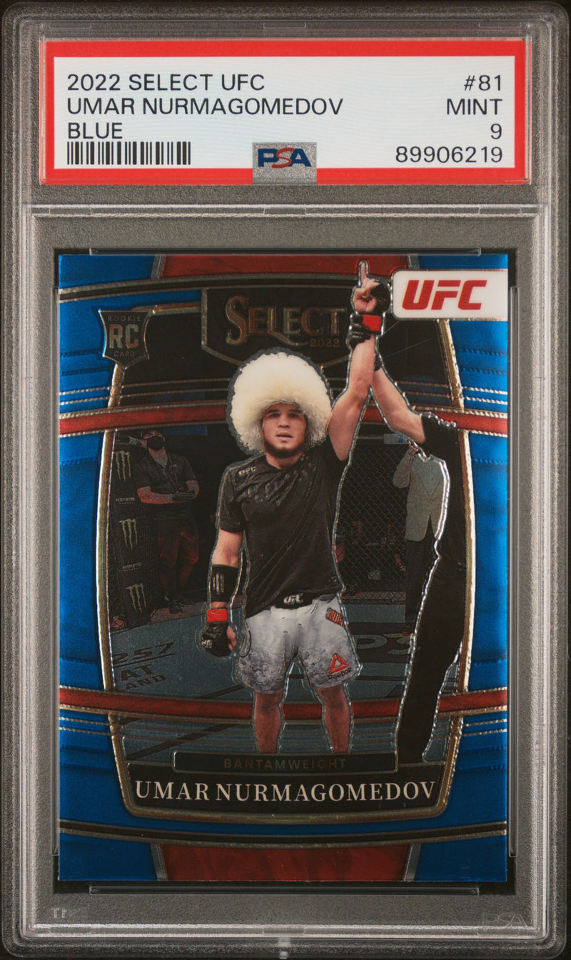 2022 Select UFC Blue Umar Nurmagomedov #81 PSA 9