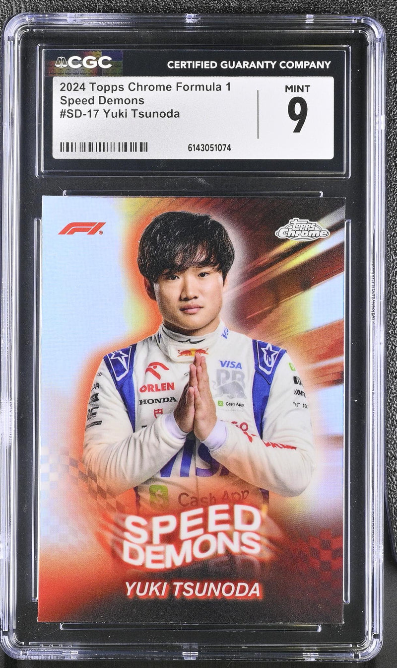 2024 Topps Chrome #SD-17 Yuki Tsunoda Speed Demons CGC 9