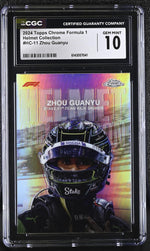 2024 Topps Chrome #HC-11 Zhou Guanyu Helmet Collection CGC 10