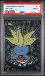 2000 Topps Chrome Pokemon Tv Oddish #43 PSA 8