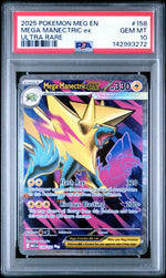 2025 Pokemon Mega Evolution Ultra Rare Mega Manectric Ex #158 PSA 10