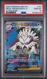 2025 Pokemon Mega Evolution Ultra Rare Mega Abomasnow Ex #157 PSA 10