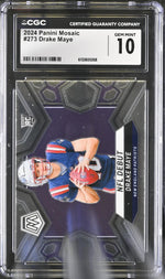 2024 Mosaic #273 Drake Maye NFL Debut CGC 10