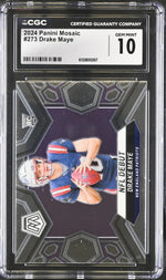 2024 Mosaic #273 Drake Maye NFL Debut CGC 10