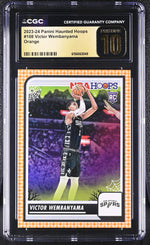 2023 NBA Hoops #108 Victor Wembanyama Haunted Hoops CGC 10