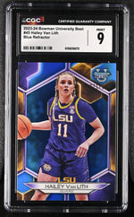 2023 Bowman University Best #45 Hailey Van Lith Blue Refractor CGC 9
