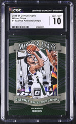 2023 Donruss Optic #1 Giannis Antetokounmpo Winner Stays CGC 10