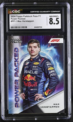 2024 Topps Paddock Pass #PP-1 Max Verstappen Power Packed CGC 8.5