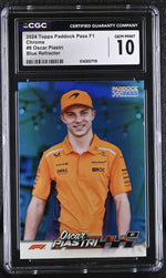 2024 Topps Chrome #8 Oscar Piastri Paddock Pass CGC 10