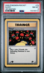 2000 Pokemon Team Rocket 1st Edition Sleep #79 PSA 8