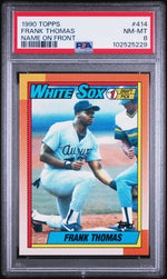 1990 Topps Name On Front Frank Thomas #414 PSA 8