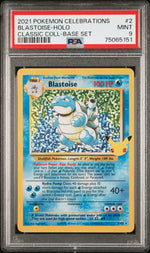 2021 Pokemon Celebrations Classic Collection Base Set Holo Blastoise #2 PSA 9