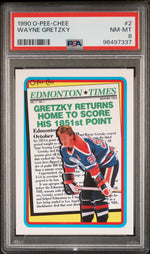 1990 O-Pee-Chee Wayne Gretzky #2 PSA 8