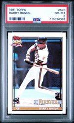 1991 Topps Barry Bonds #570 PSA 8