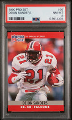 1990 Pro Set Fact Cincinnati Deion Sanders #36 PSA 8