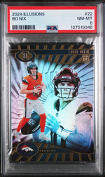 2024 Panini Illusions Bo Nix #22 PSA 8