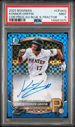 2025 Bowman Chrome Prospect Autographs Blue X-Fractors Konnor Griffin #CPAKG /150 PSA 9