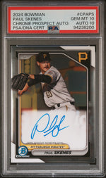 2024 Bowman Chrome Prospect Autograph Paul Skenes #CPA-PS PSA 10