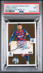 2020 Panini Colecciones Este Spanish Liga Serie 10 Lionel Messi #16 PSA 9