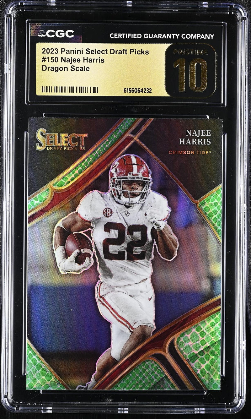 2023 Panini Select Draft Picks Najee Harris #150 Dragon Scale CGC 10