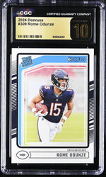 2024 Donruss #309 Rome Odunze Rated Rookie CGC 10