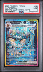 2025 Pokemon Scarlet and Violet Prismatic Evolutions Special Illustration Rare Vaporeon Ex #149 PSA 9