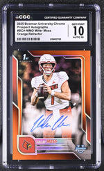 2025 Bowman Chrome #BCA-MMO Miller Moss Prospect Autographs /25 Auto CGC 10