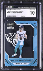 2021 Chronicles #PMR-1 Trevor Lawrence Playoff Momentum Rookies CGC 10