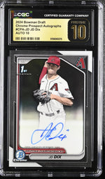 2024 Bowman #CPA-JD Dix Chrome Prospect Autographs Auto CGC 10