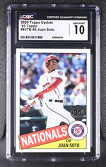 2020 Topps #85TB-46 Juan Soto '85 Topps CGC 10