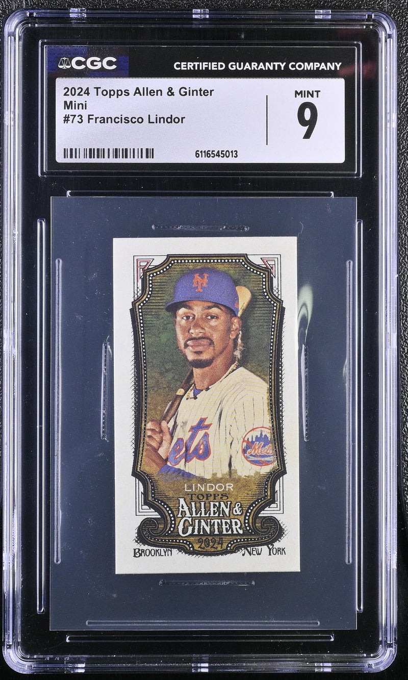 2024 Allen & Ginter #73 Francisco Lindor The World's Champions CGC 9