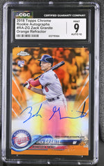 2018 Topps Chrome #RA-ZG Zack Granite Rookie Autographs /25 Auto CGC 9