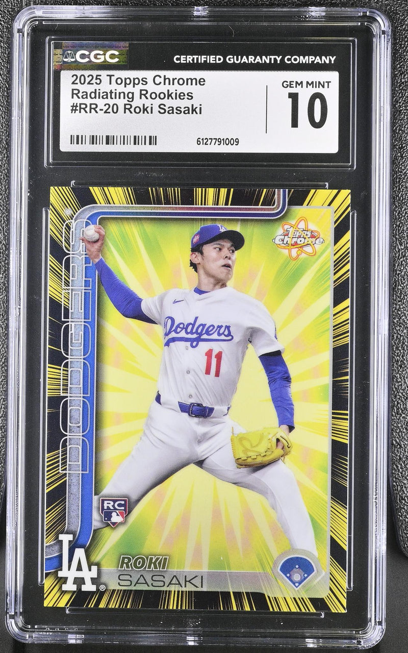 2025 Topps Chrome Radiating Rookies Roki Sasaki #RR-20 CGC 10