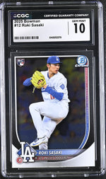 2025 Bowman #12 Roki Sasaki CGC 10