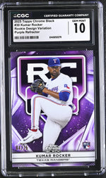 2025 Topps Chrome Black #30 Kumar Rocker Rookie Design Variation CGC 10