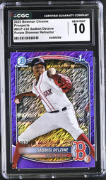 2025 Bowman Chrome #BCP-235 Sadbiel Delzine Prospects CGC 10