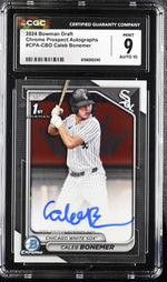 2024 Bowman #CPA-CBO Caleb Bonemer Chrome Prospect Autographs Auto CGC 9