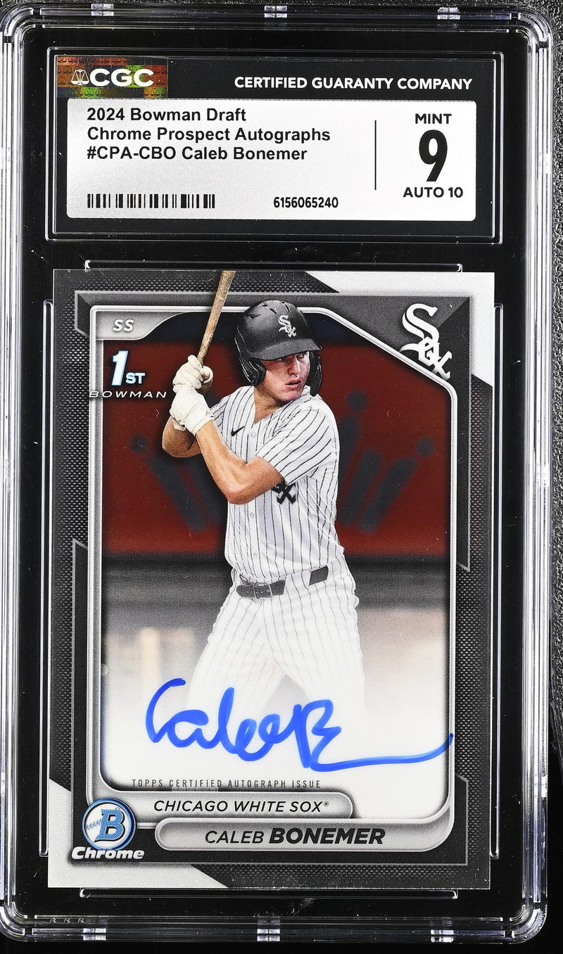 2024 Bowman Chrome Prospect Autographs Caleb Bonemer #CPA-CBO Auto CGC 9