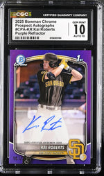 2025 Bowman Chrome #CPA-KR Kai Roberts Prospect Autographs /20 Auto CGC 10