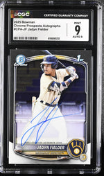 2025 Bowman Chrome #CPA-JF Jadyn Fielder Chrome Prospects Autographs Auto CGC 9