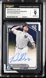 2024 Bowman #CPA-BH Ben Hess Chrome Prospect Autographs Auto CGC 9