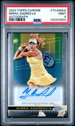 2024 Topps Chrome Autographs I Mirra Andreeva #TCAMAA PSA 9