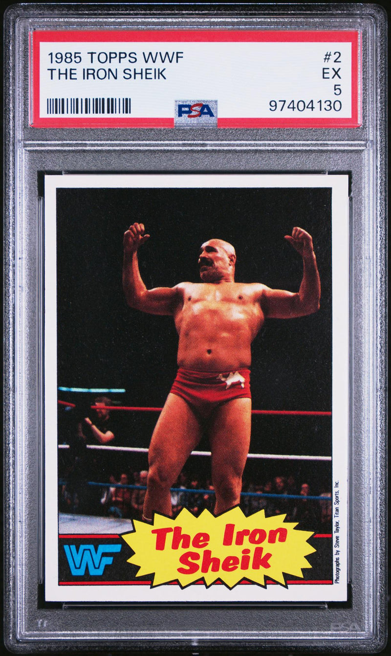 1985 Topps WWF Iron Sheik #2 PSA 5
