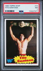 1985 Topps WWF Tito Santana #14 PSA 7