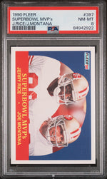 1990 Fleer Super Bowl Mvps Jerry Rice/Joe Montana #397 PSA 8